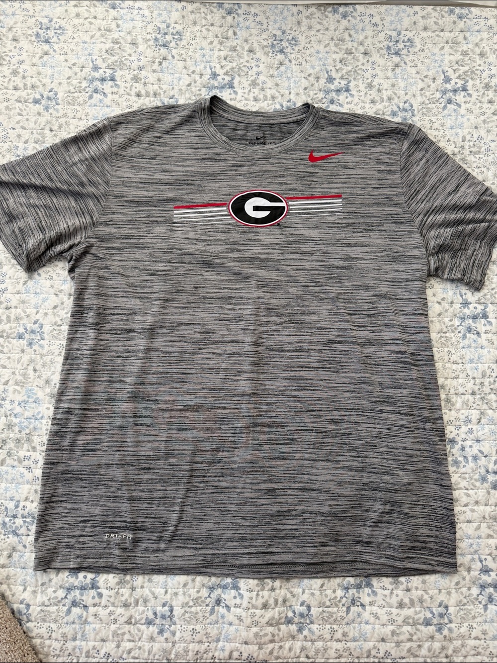 Nike Gray Heather Georgia Bulldogs Dri-FIT Tshirt